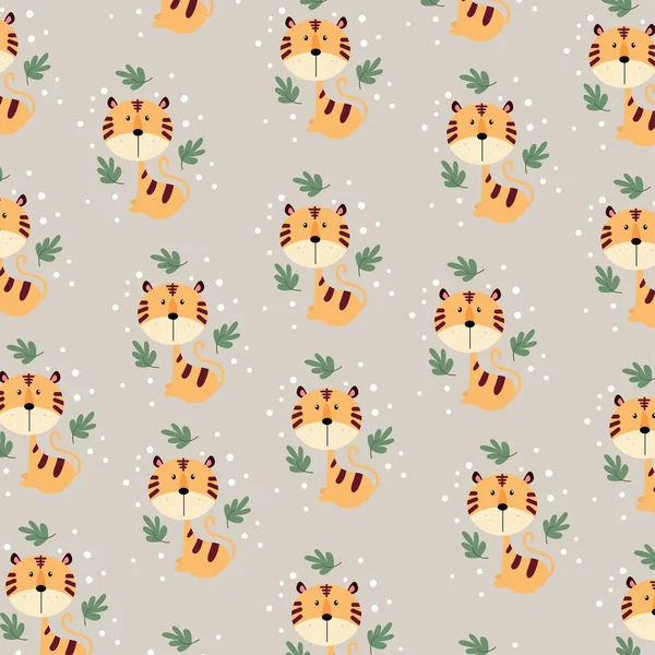 Orange Cat Sitting Very Cute Snowball Background Vector Pattern Illustration — стоковый вектор