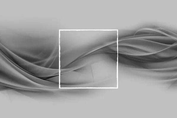 Abstracte Zwart Witte Achtergrond Met Golvende Lijnen Weergave Illustratie — Stockfoto