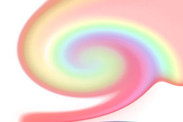 Rainbow Abstract Swirl Background Rendering — ストック写真