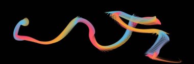beautiful rainbow on black background