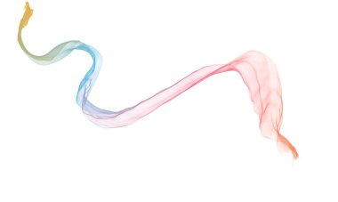beautiful pink and white scarf isolated on a light background. 3d rendering, illustration.
