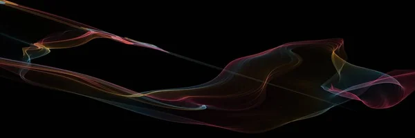 Абстрактный Фон Легкого Дыма Изолированный Черном — стоковое фото