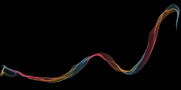 ネオン波が輝く抽象的な背景ベクトルイラスト — ストック写真