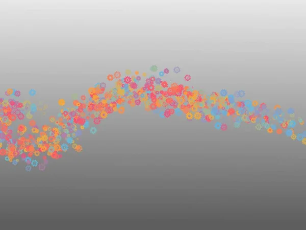 Красочная Линия Волновая Крышка Листовка Абстрактный Фон Обои Шаблон Баннера — стоковое фото