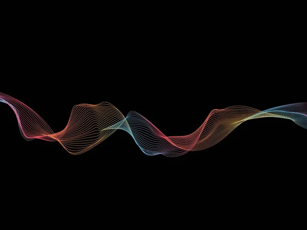 Colorful Line Wave Cover Flyer Abstract Background Banner Wallpaper Template — Φωτογραφία Αρχείου