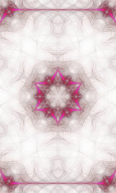 fractal design of abstract shapes on white background.