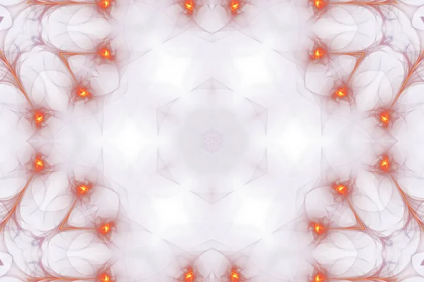 Elvont Fraktál Háttér Gyönyörű Kaleidoszkóp Design — Stock Fotó