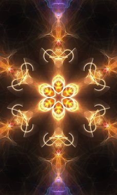 Parlayan neon ışıkları ile soyut arkaplan