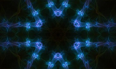 Parlayan neon ışıkları ile soyut arkaplan