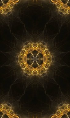 abstract fractal background. neon glow. 3d illustration