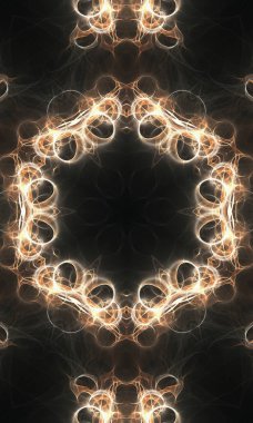 fantasy chaotic colorful fractal pattern. abstract geometric shapes. 3d rendering illustration background, wallpaper or textile.