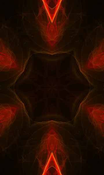 Abstract Fractal Background Glowing Neon Lights — Photo