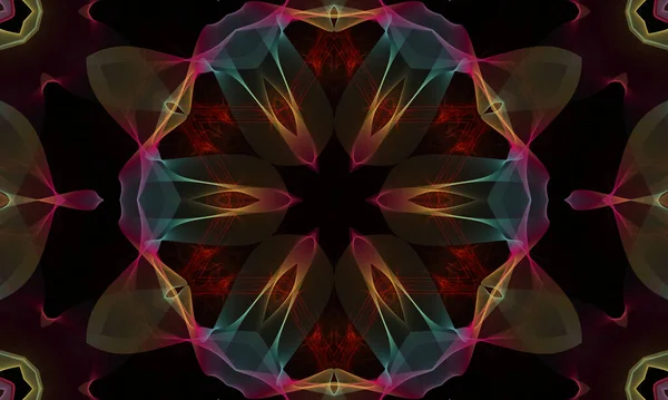 Abstrakter Fraktaler Hintergrund Schönes Kaleidoskop Design — Stockfoto