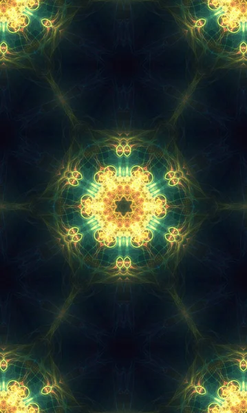 Abstracte Fractal Achtergrond Mooi Caleidoscoop Ontwerp — Stockfoto