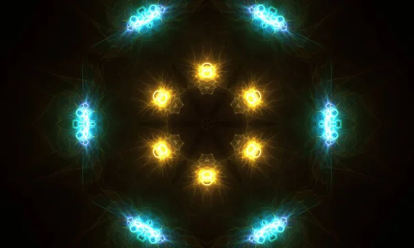 Abstract Kaleidoscopic Pattern Digital Wallpaper — 스톡 사진