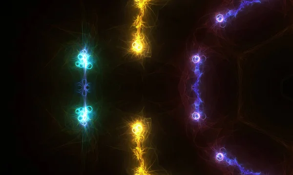 Digital Render Abstract Colorful Lights — Stok fotoğraf