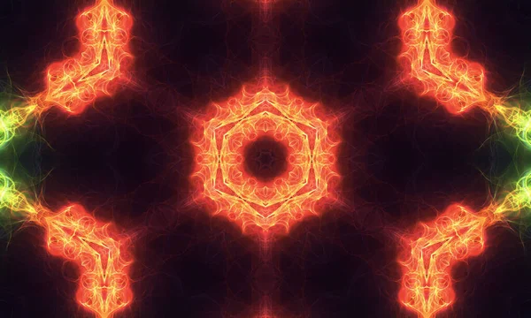 Abstract Colorful Fractal Pattern Beautiful Kaleidoscope Background — ストック写真