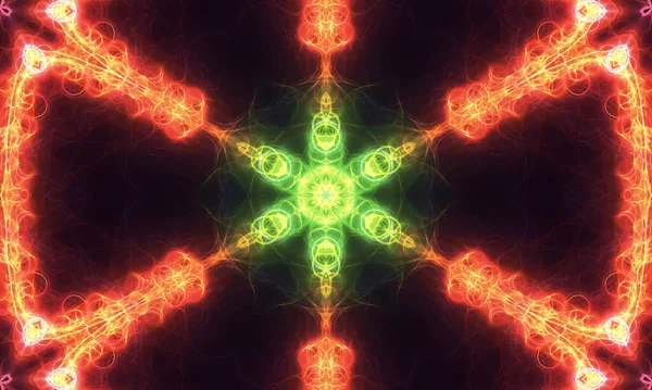 Beautiful Abstract Kaleidoscope Design Colorful Fractal Artwork Creative Graphic Entertainment — Fotografia de Stock