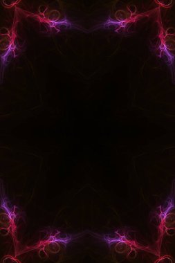 abstract fractal background with glowing neon lights