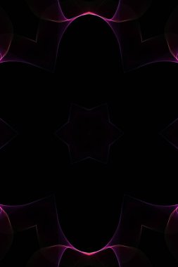 abstract fractal background. beautiful pattern of glowing neon shapes.