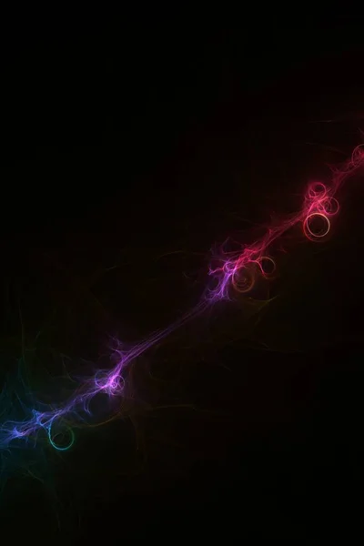 Abstract Fractal Light Background Rendering — Stockfoto
