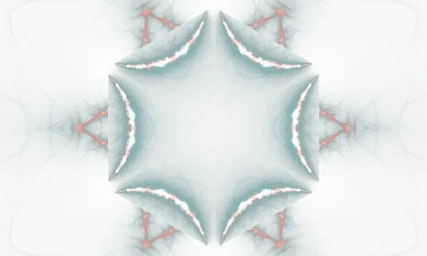 abstract fractal pattern. beautiful symmetric kaleidoscope design. digital art. 3d rendering