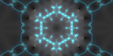 Parlayan neon ışıkları olan soyut bir arkaplan. 3d oluşturma.