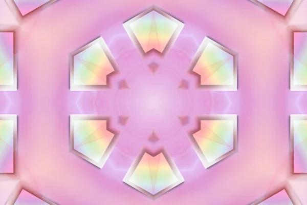 Abstracte Kleurrijke Caleidoscoop Achtergrond Mooi Symmetrisch Patroon Ontwerp Van Chaotische — Stockfoto