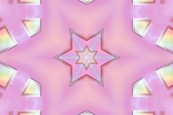 abstract colorful kaleidoscope background, beautiful symmetric pattern ornamental decorative texture. glowing bright pink and violet tones