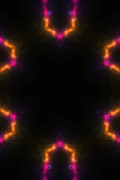 Fondo Fractal Abstracto Con Luces Estrellas — Foto de Stock