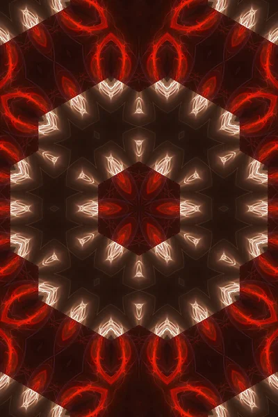 Abstract Digital Fractal Computer Generated Kaleidoscope — Stockfoto