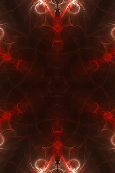 abstract fractal background with glowing neon lights