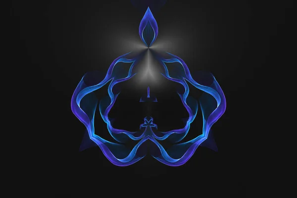 Yoga Lotus Flame Abstract Background Vector Illustration — ストック写真