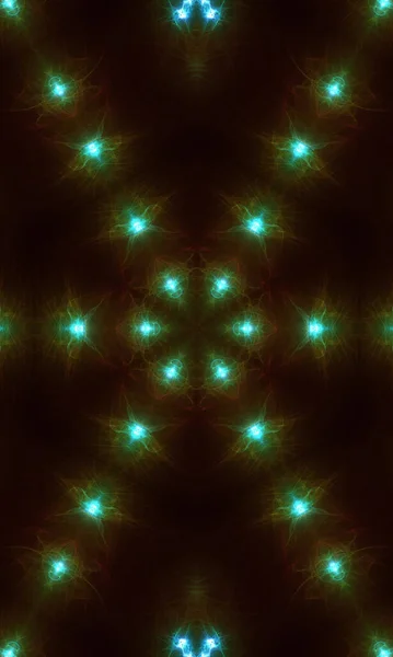 Abstract Fractal Background Beautiful Kaleidoscope Design Glowing Pattern — Fotografia de Stock