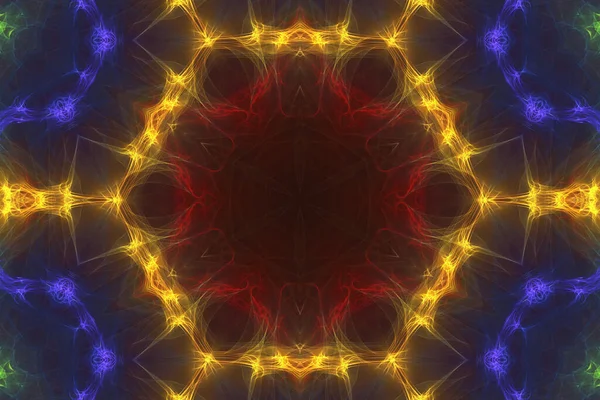 Abstract Kaleidoscopic Fractal Background — Zdjęcie stockowe