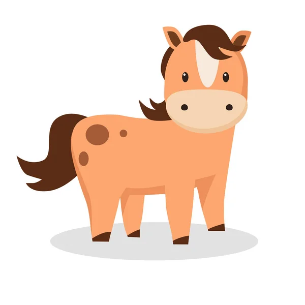 Cartoon horse. Vectori llustration of farm animal