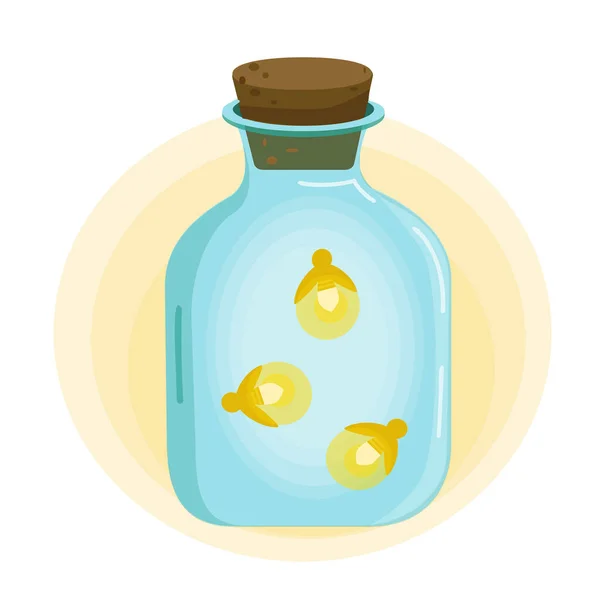 Firefly jar. Isolated vector illustration
