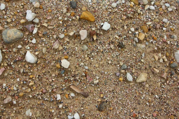 Промышленный Желтый Сырой Песок Мелкими Камнями Строительной Площадке Текстура Промышленного — стоковое фото