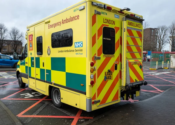 Londres Reino Unido 2021 Ambulancia Emergencia Del Servicio Ambulancia Londres — Foto de Stock