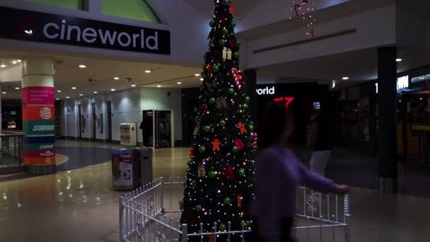 Londýn 2021 Branch Cineworld Cinema Mall Wood Green Christmas Period — Stock video