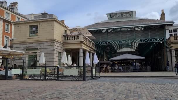 Londra Regno Unito 2021 Visitatori Turisti Visite Turistiche Covent Garden — Video Stock