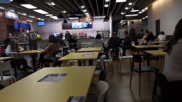 Birmingham 2022 Interior One Many Restaurants National Exhibition Centre Serving — Stok video