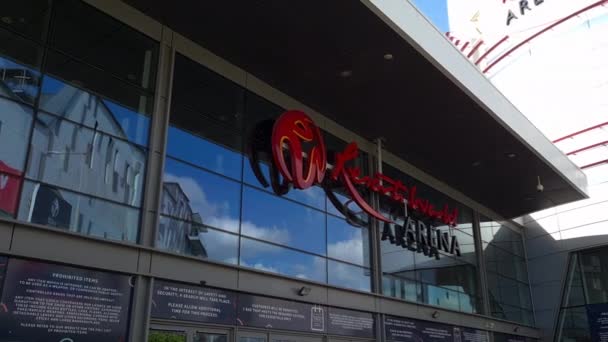 Birmingham 2022 Vista Exterior Del Resorts World Arena Situado Zona — Vídeos de Stock