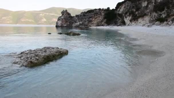 Agiofili Beach Lefkada Island Grécia Beleza Deslumbrante Com Mar Calmo — Vídeo de Stock