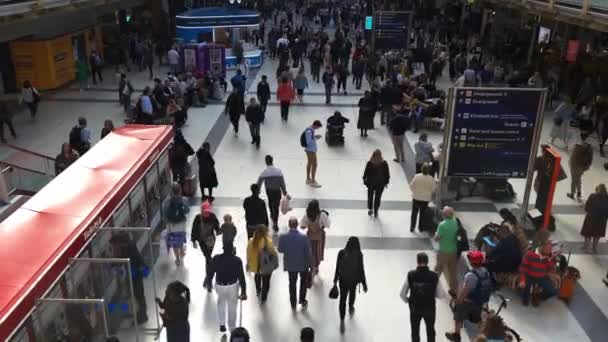 Londra Regno Unito 2022 Interno Della Stazione Liverpool Street Durante — Video Stock