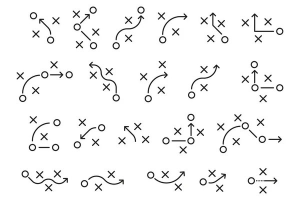 Iconos Línea Trazo Conjunto Estrategia Símbolos Simples Para Desarrollo Aplicaciones — Archivo Imágenes Vectoriales