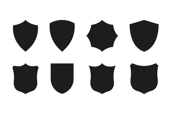 Conjunto Símbolos Escudo Ilustración Vectorial Ilustraciones de stock libres de derechos