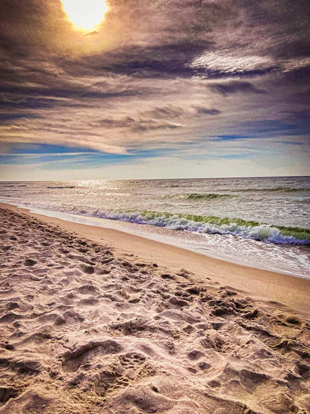 Mer Baltique Plage Ciel Sable — Photo