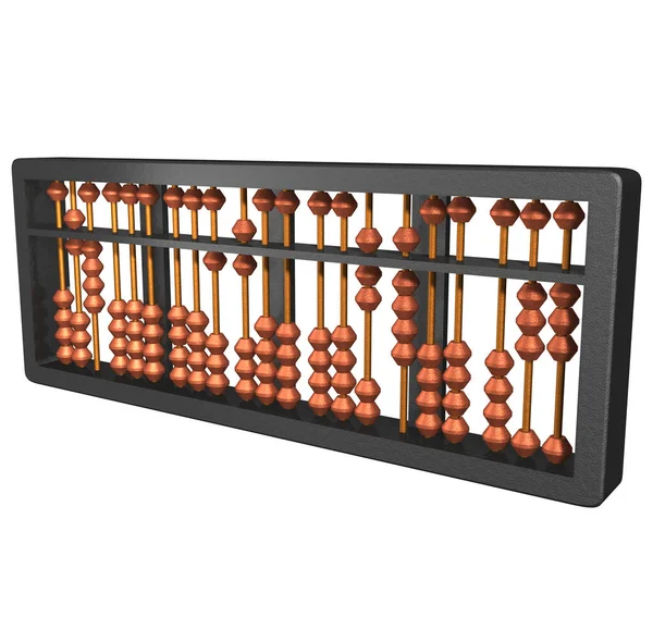 Rendering Illustration Classical Soroban Japanese Abacus Structure Metal Rods Movable — Stock Photo, Image