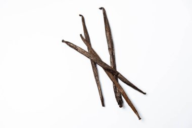 Vanilya beyaz bir arka plan üzerinde izole